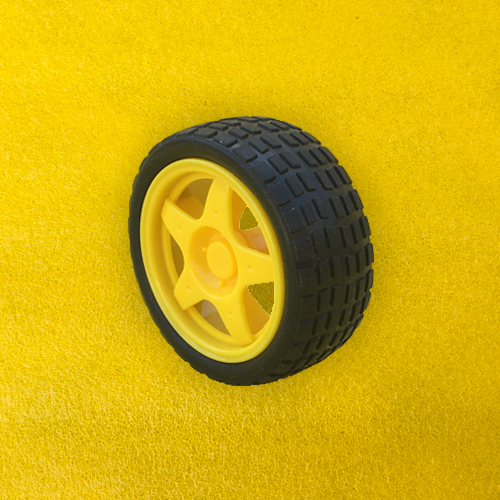 Yellow Wheels for Robotic and Science Projects (Set of 2)